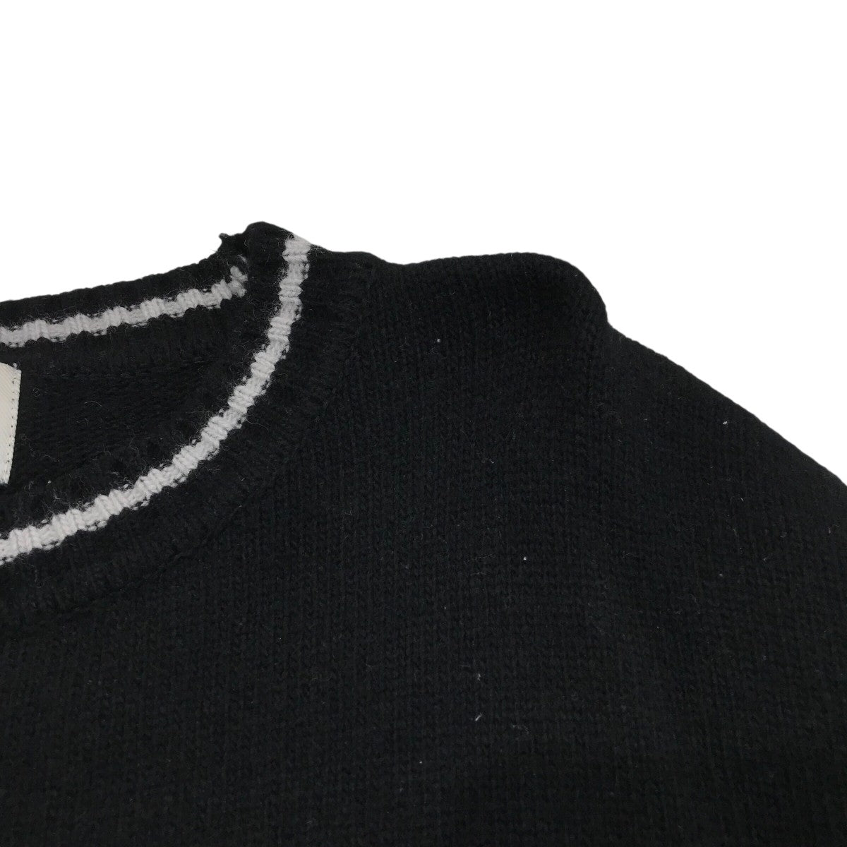 Matin Kim(マーティンキム) 「COLOR LINE POINT LOGO KNIT PULLOVER