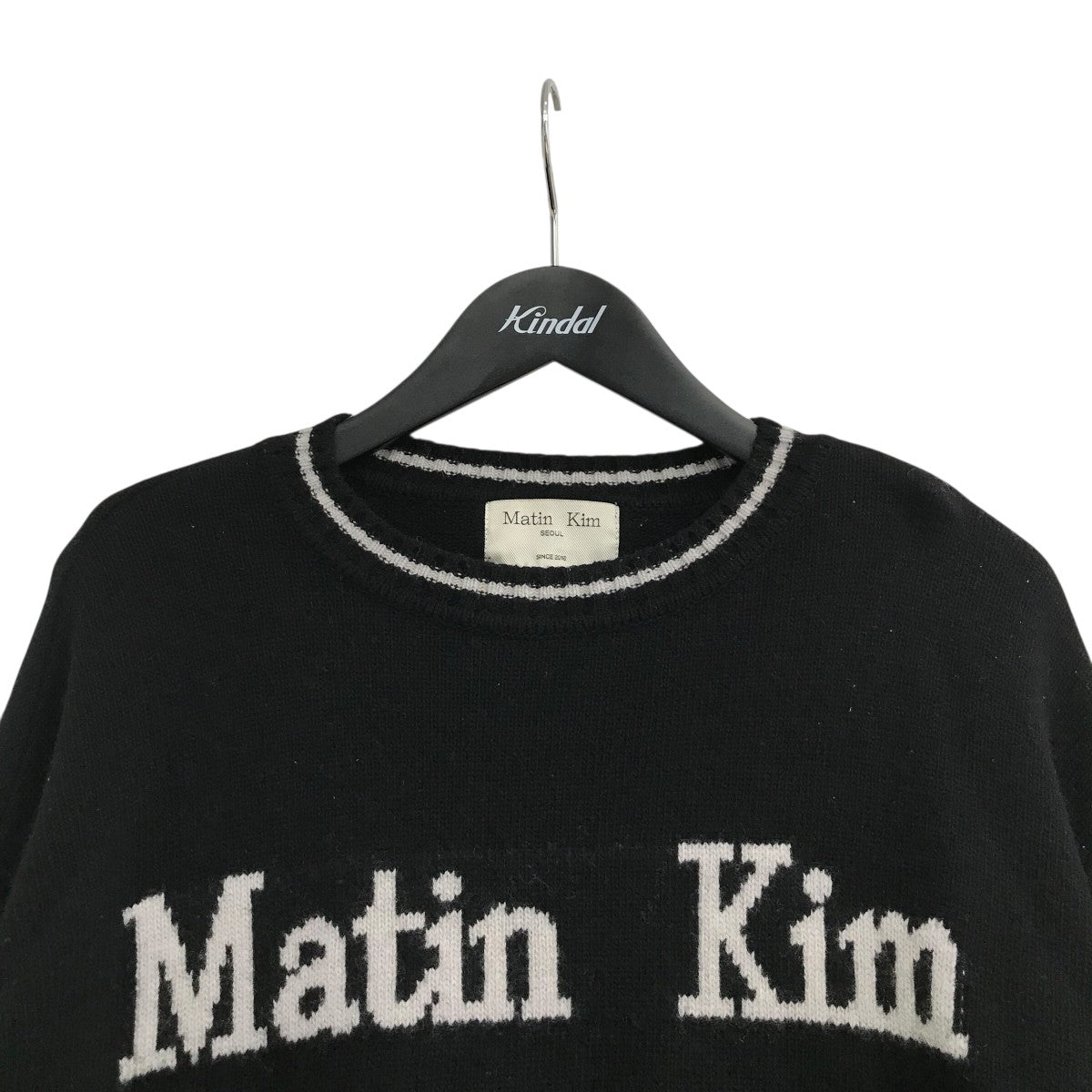 Matin Kim(マーティンキム) 「COLOR LINE POINT LOGO KNIT PULLOVER  