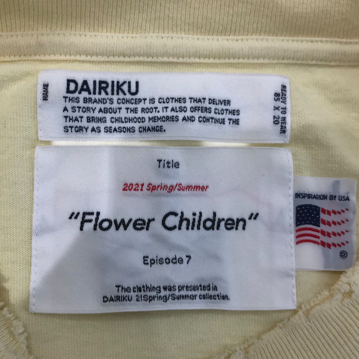 DAIRIKU(ダイリク) 「PEACE Vintage Long Sleeve Tee」長袖Tシャツ21SS