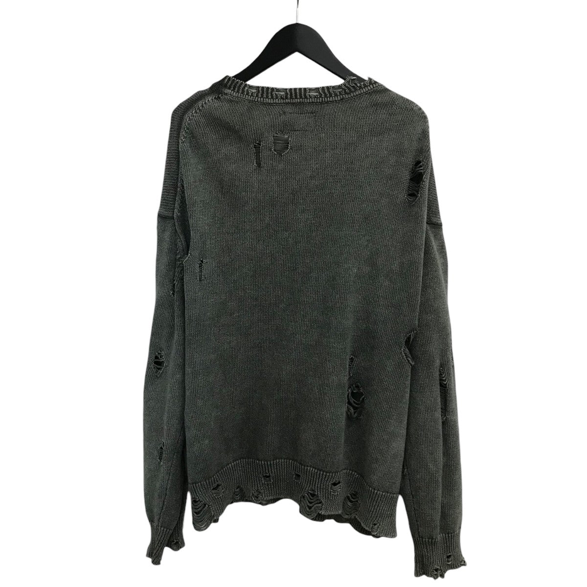 KAMIYA(カミヤ) 24AWBleached Print Knit Sweaterダメージプリント