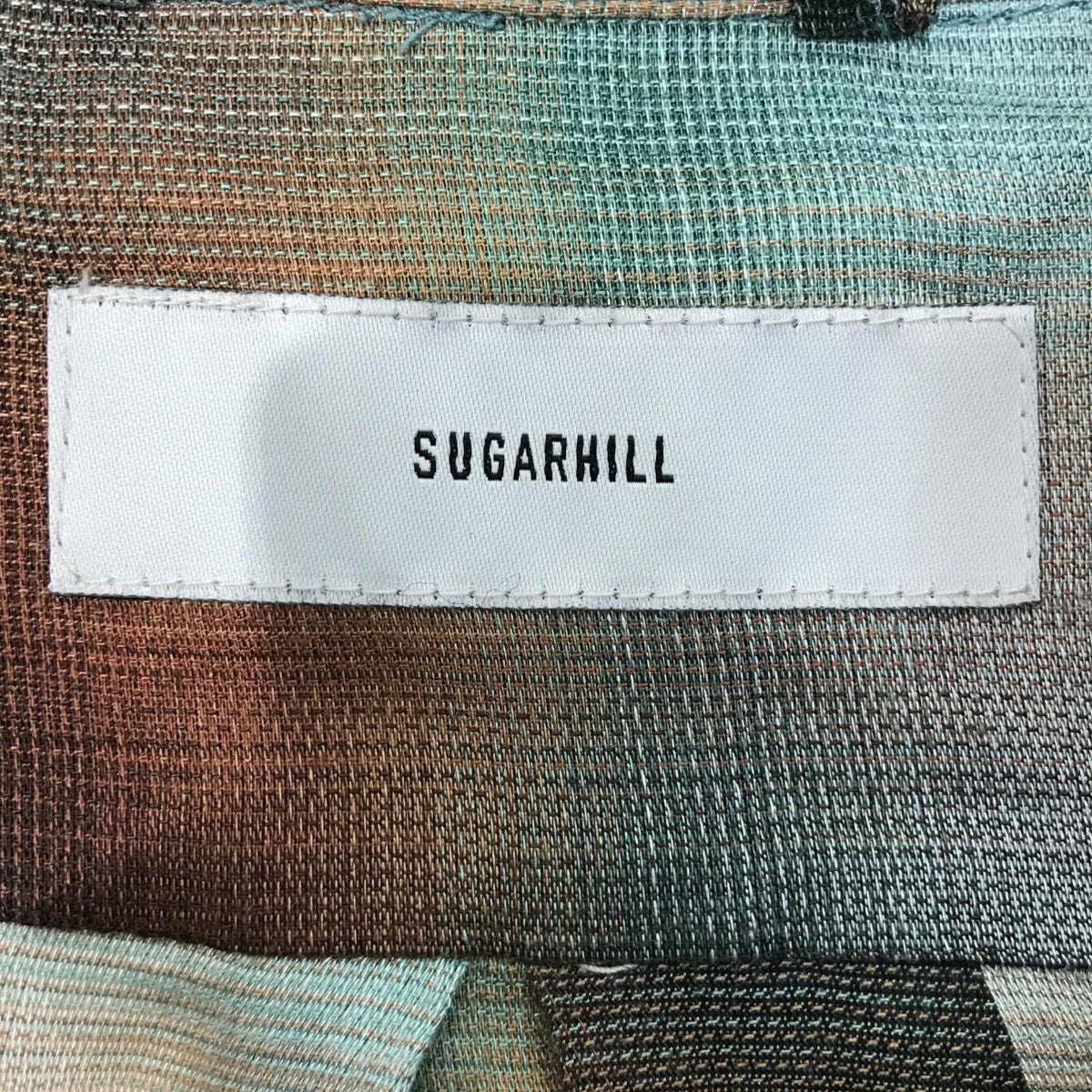 SUGARHILL 「Ombre Panama Open-collar Shirt」チェックシャツ21SSSH01 古着・中古-5枚目のアイテム画像