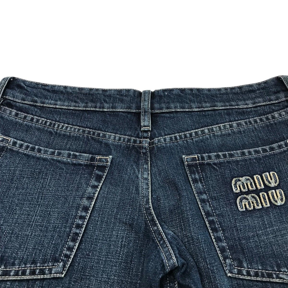 MIU MIU バックロゴデニムパンツGWP516 古着・中古-4枚目のアイテム画像