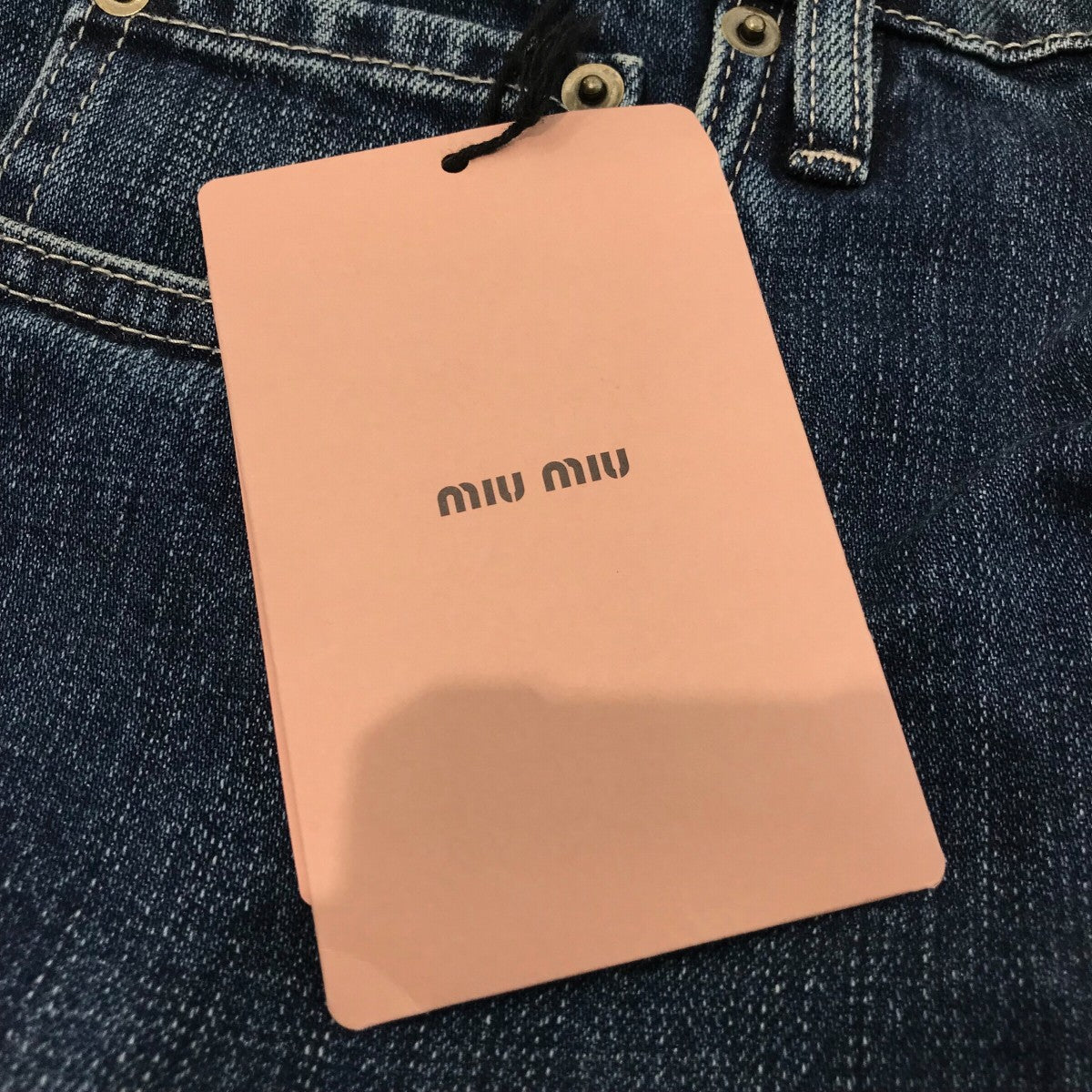MIU MIU バックロゴデニムパンツGWP516 古着・中古-8枚目のアイテム画像