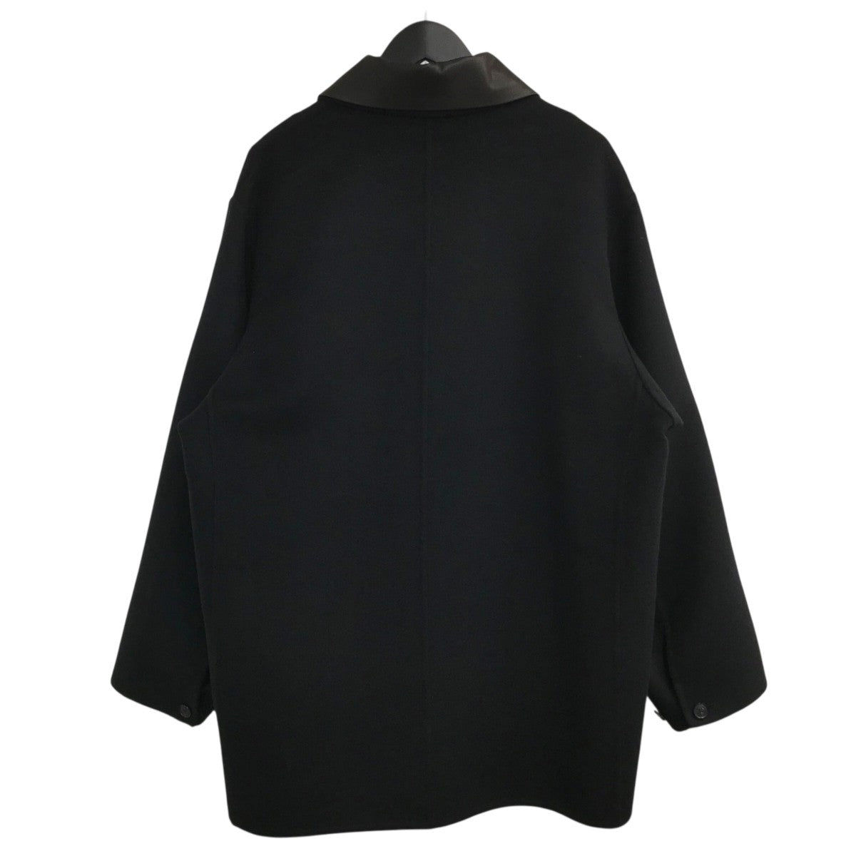 25AW「CASHMERE MELTON HAND SEWN BLOUSON」襟レザーカシミヤジャケットA25AB02CN