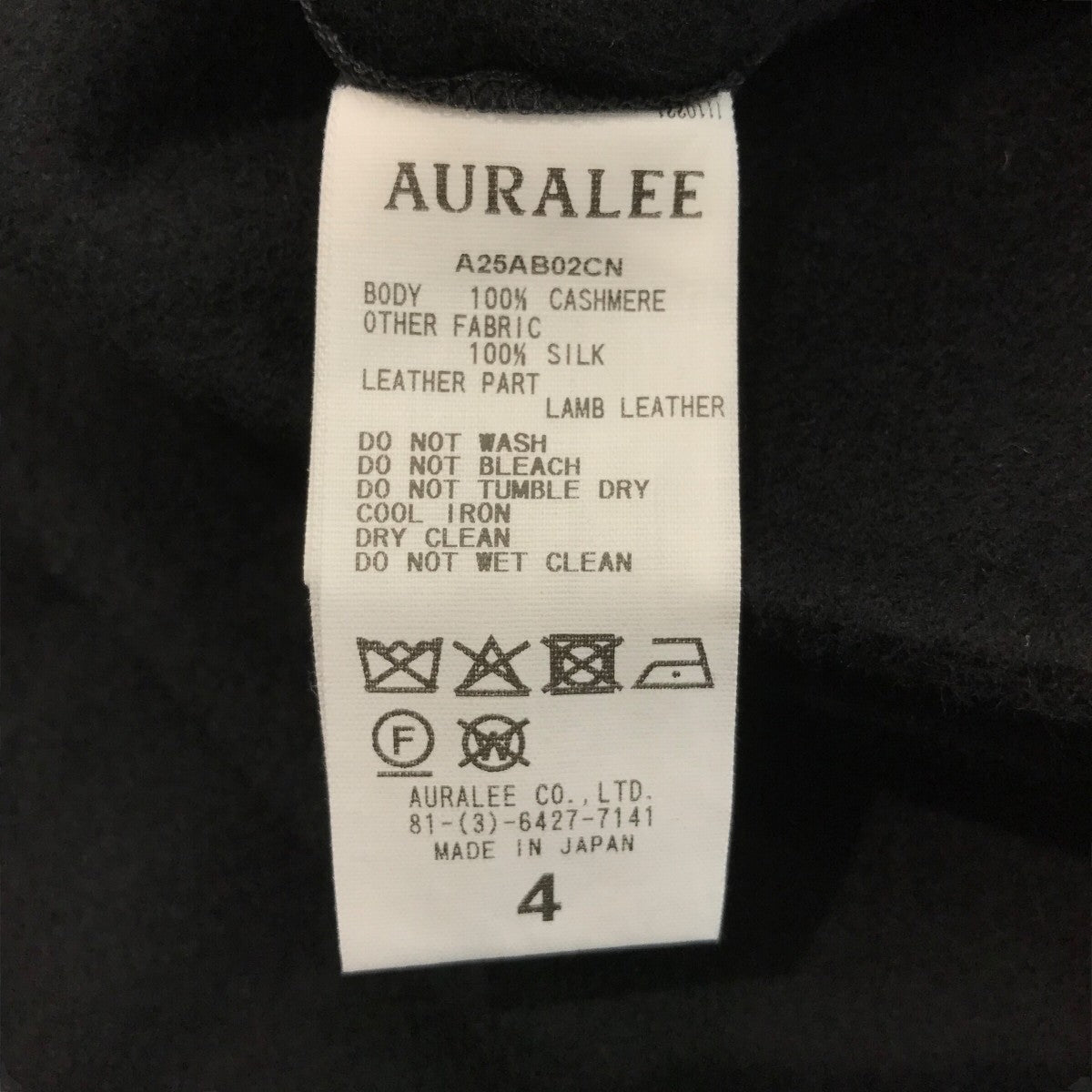 25AW「CASHMERE MELTON HAND SEWN BLOUSON」襟レザーカシミヤジャケットA25AB02CN