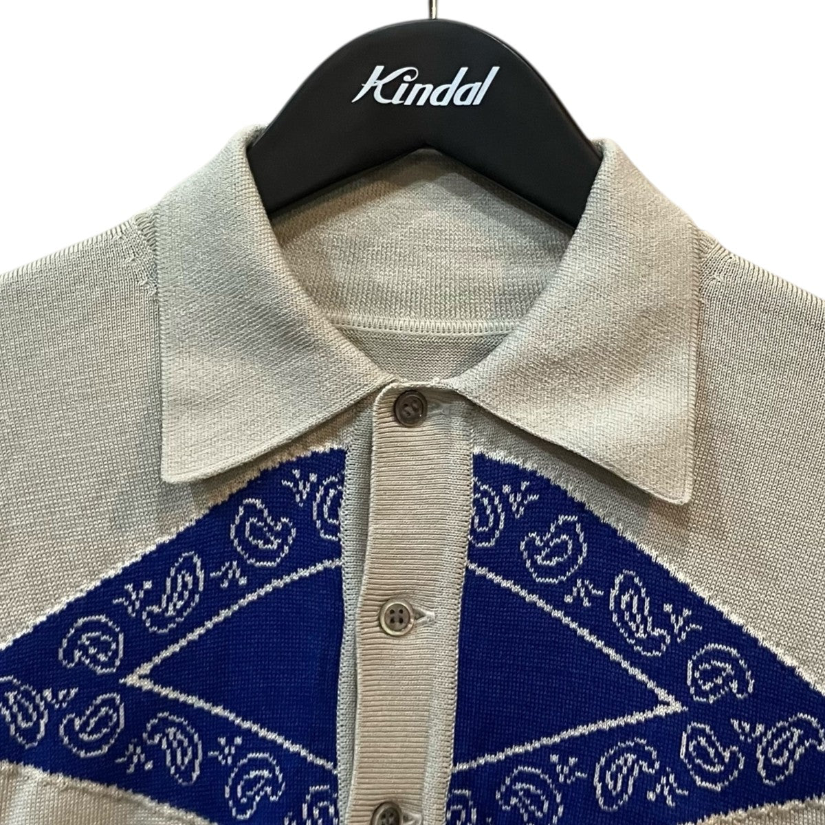 KAPITAL ニットポロシャツ 古着・中古-3枚目のアイテム画像
