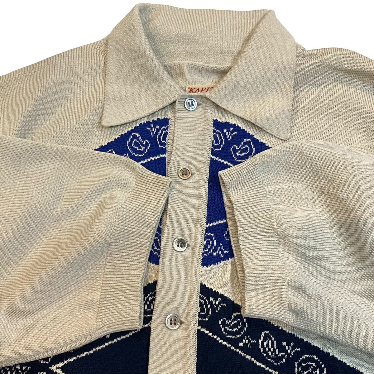 KAPITAL ニットポロシャツ 古着・中古-4枚目のアイテム画像