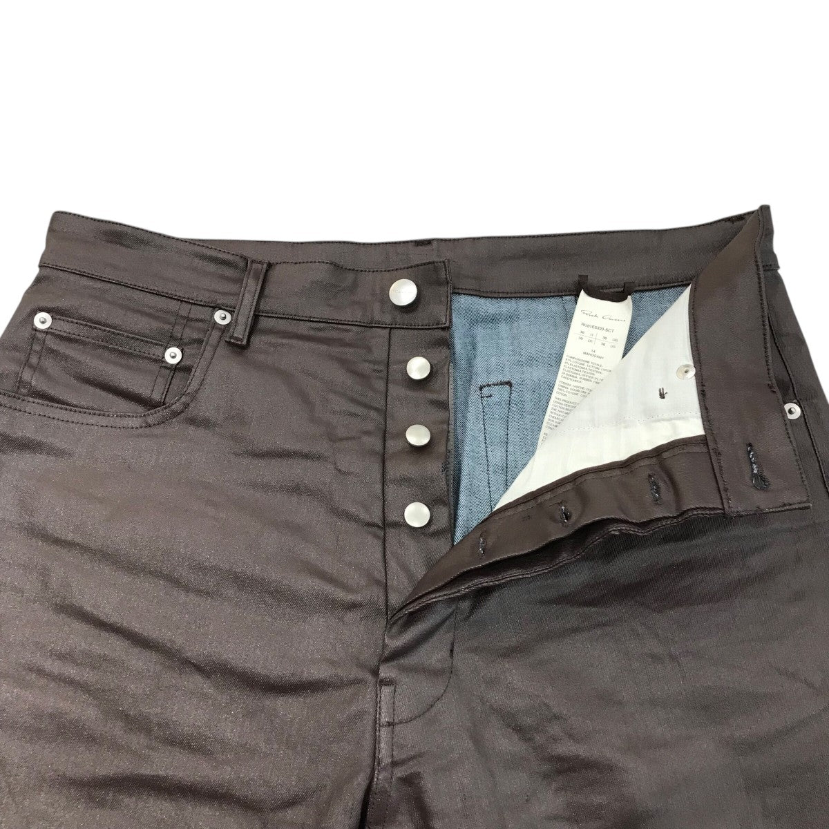 RICK OWENS(リックオウエンス) 「GETH JEANS」コーティングパンツ