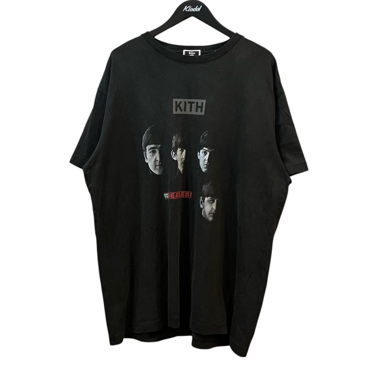 KITH×THE BEATLES ヴィンテージ加工Tシャツ KHM031217 ブラック サイズ