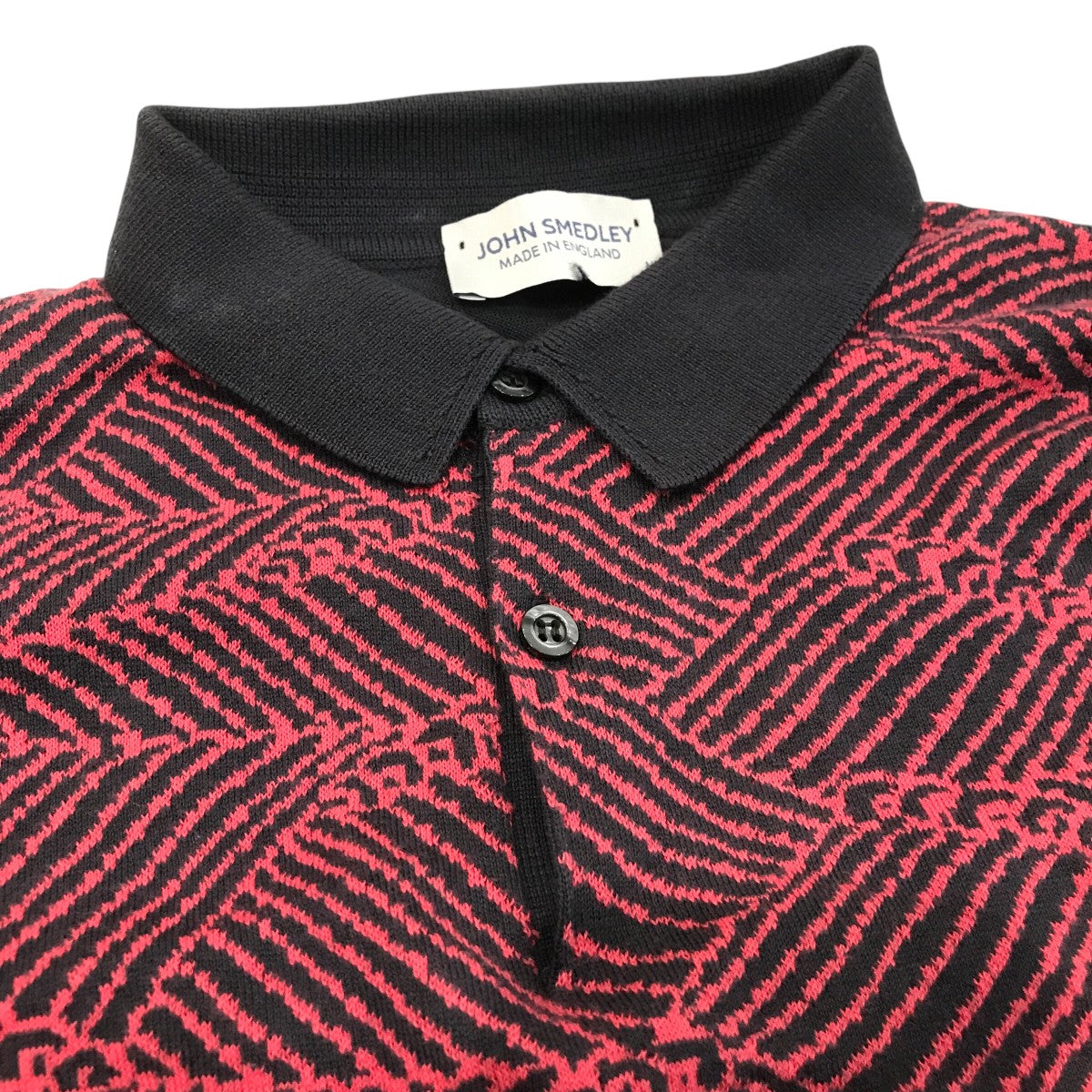 「TICKTON FRONT PATTERN LS POLO SHIRT」ポロシャツ
