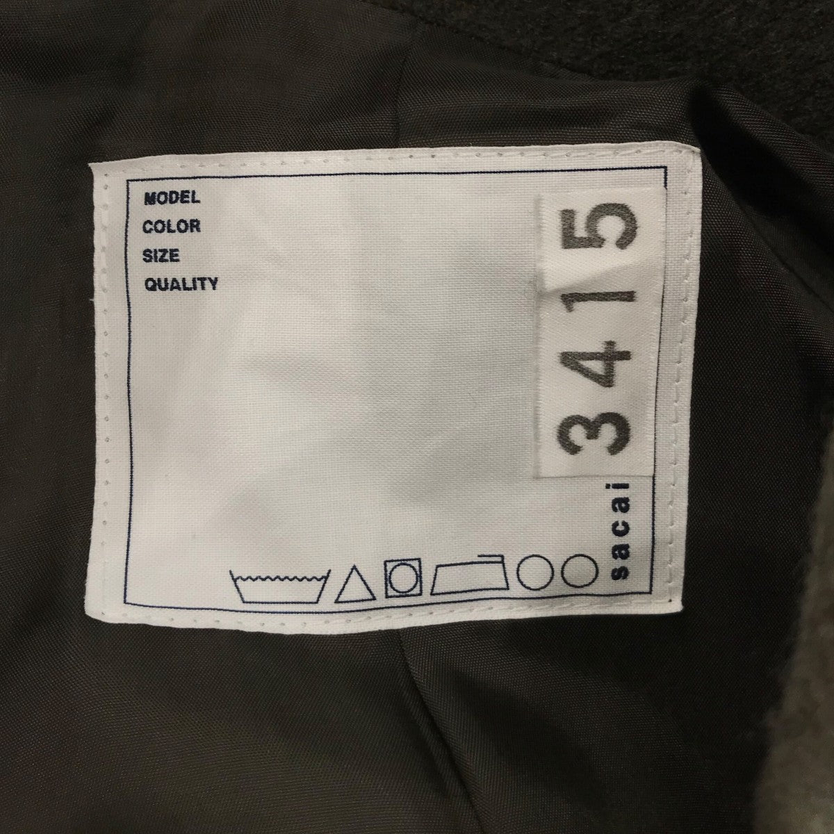 sacai 24AW「SAMPLE品Wool Melton Jacket」ダッフルコート 古着・中古-5枚目のアイテム画像