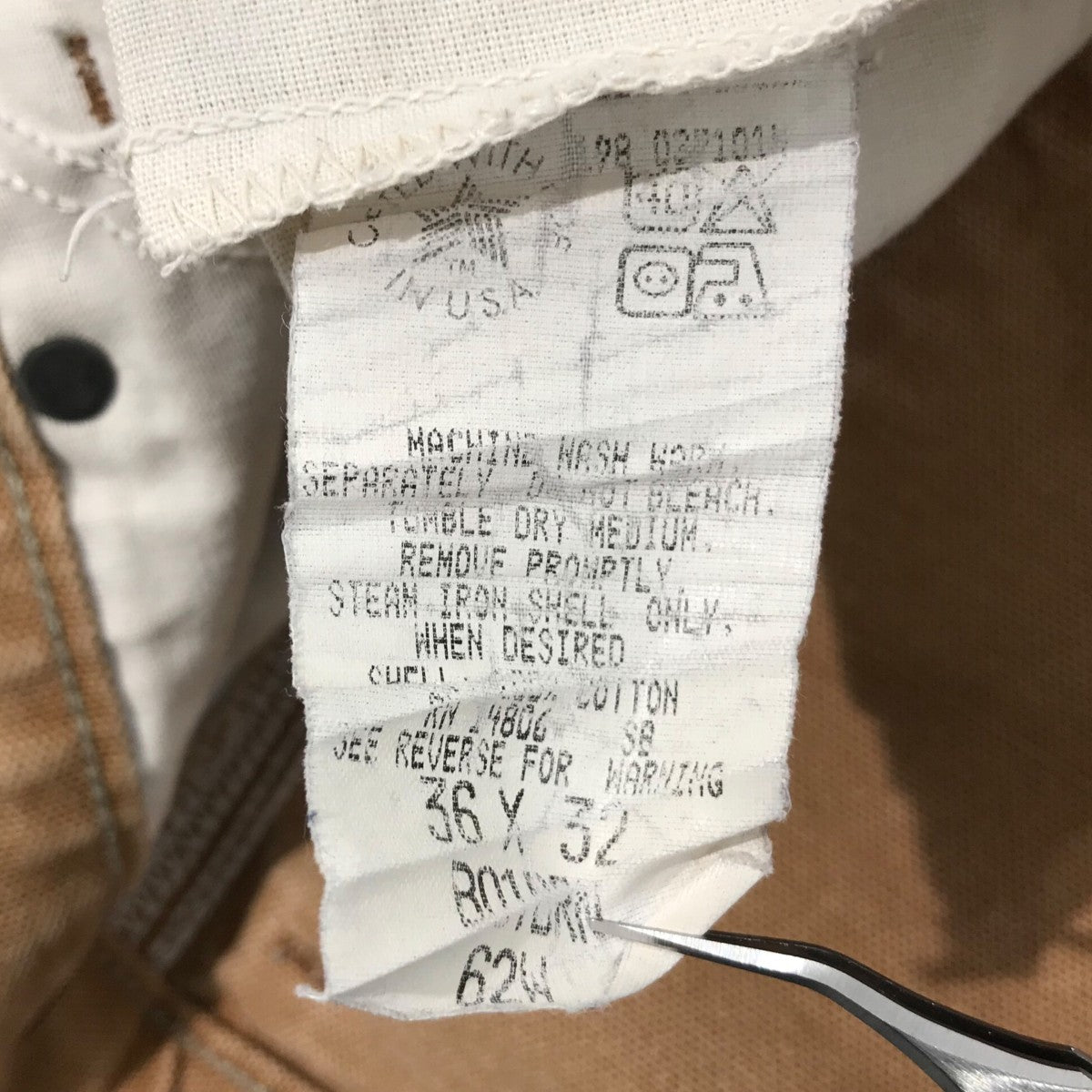 80~90s 星タグ Carhartt ダブルニージーンズ 80〜90s カーハート USA製 星タグ ダブルニーペインターパンツ W30