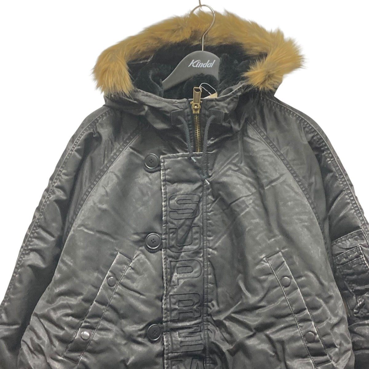 Supreme 24AWWashed Flight Satin N-3B Parkaミリタリージャケット 古着・中古-4枚目のアイテム画像