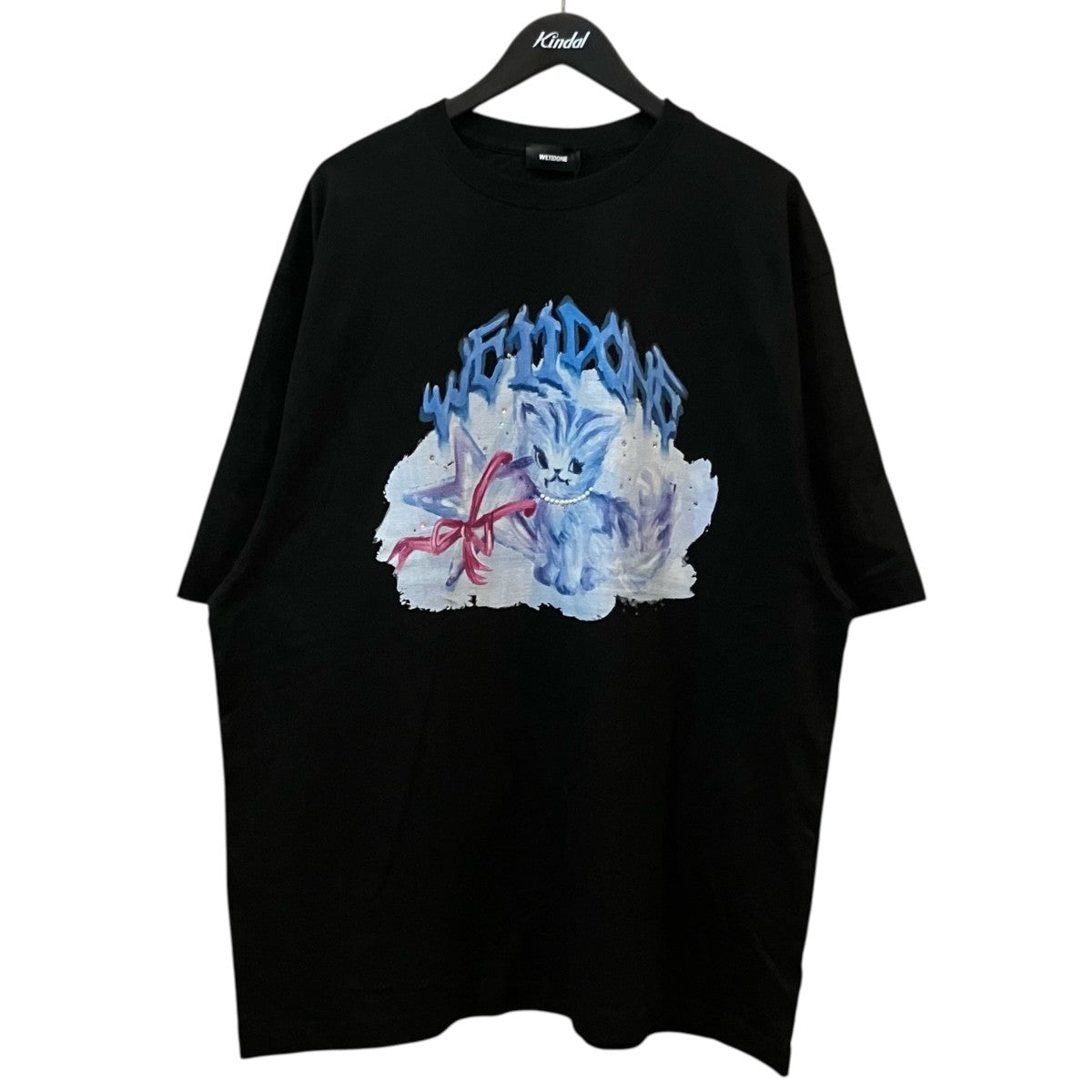 WE11DONE Black Watercolor Monster T-Shirt プリントTシャツ 古着・中古-1枚目のアイテム画像