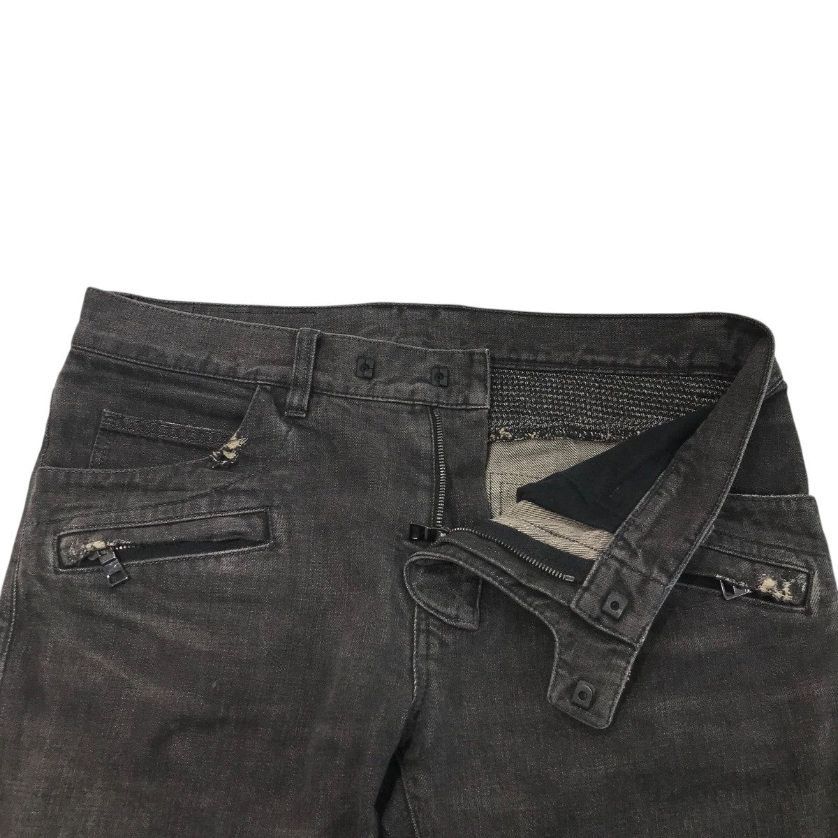 BALMAIN(バルマン) バイカーデニムパンツ ブラック サイズ 32｜【公式