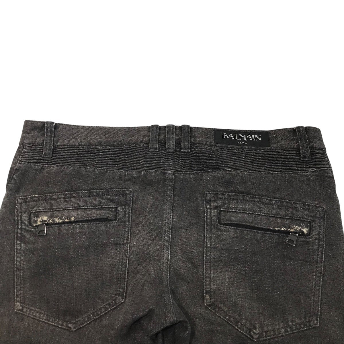 BALMAIN(バルマン) バイカーデニムパンツ ブラック サイズ 32｜【公式