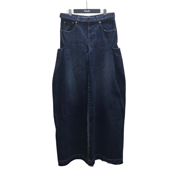 sacai(サカイ) SAMPLE品デニムロングスカート インディゴ サイズ 表記