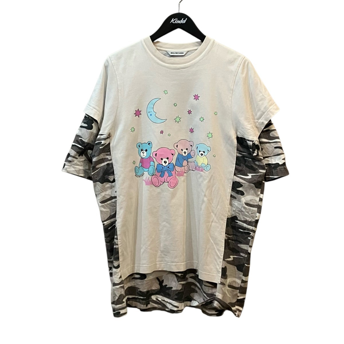 BALENCIAGA ベアプリントドッキングTシャツ 古着・中古-1枚目のアイテム画像
