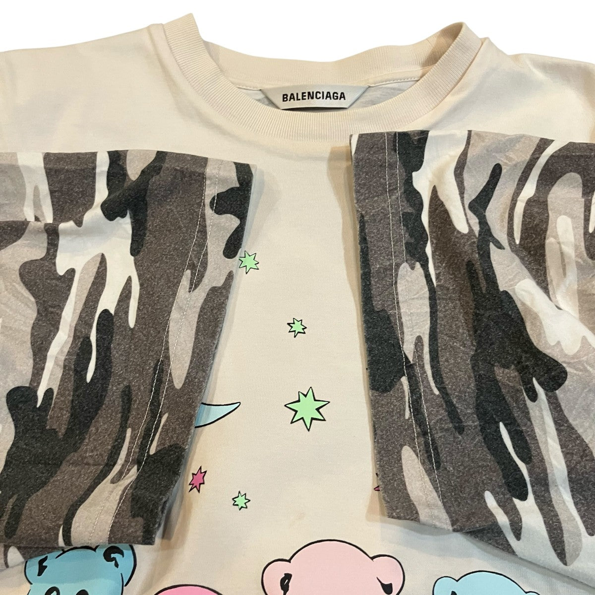 BALENCIAGA ベアプリントドッキングTシャツ 古着・中古-4枚目のアイテム画像