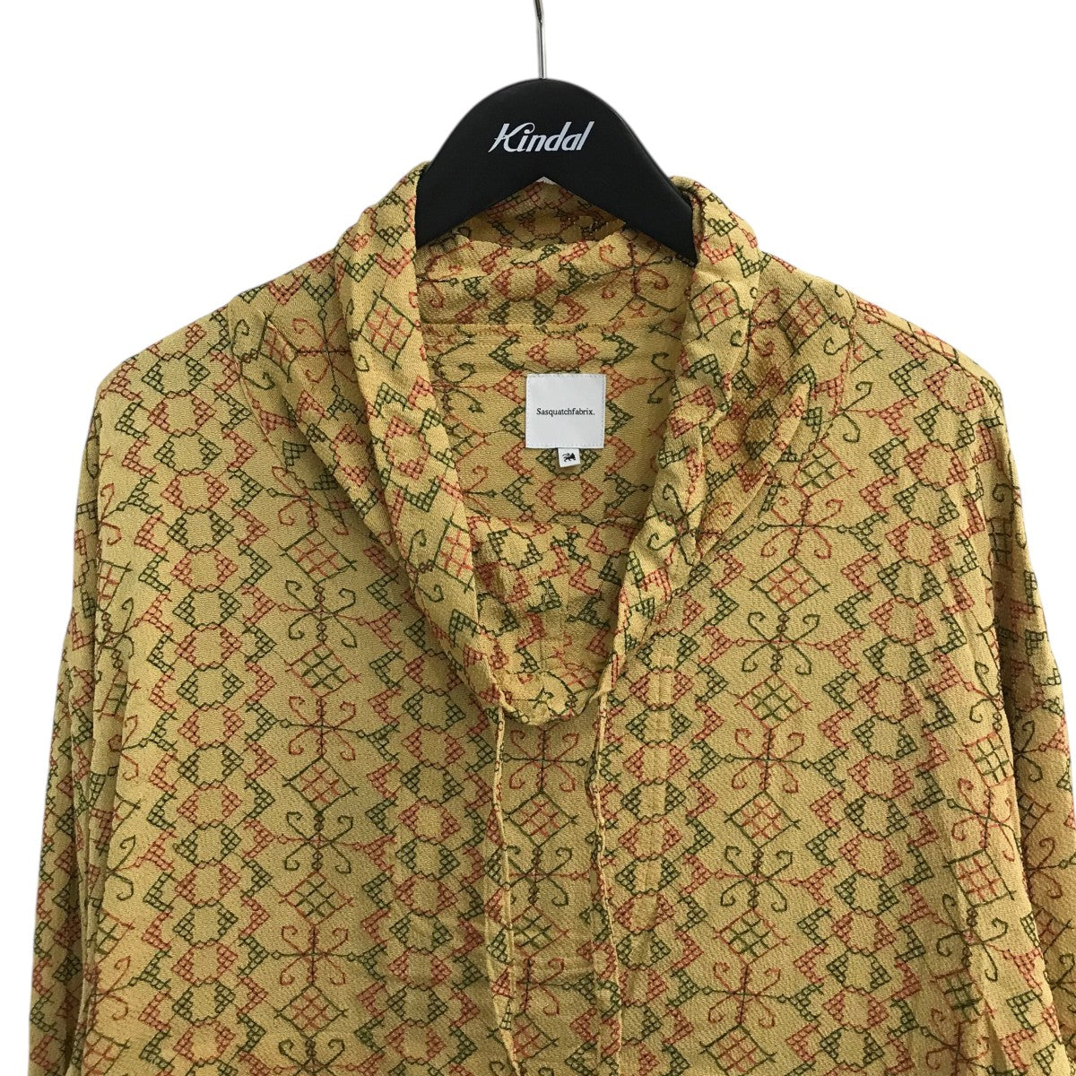SASQUATCHfabrix． 「HINECK PULLOVER SHIRT」総柄ハイネックプルオーバーシャツ24SSSY9005 古着・中古-3枚目のアイテム画像