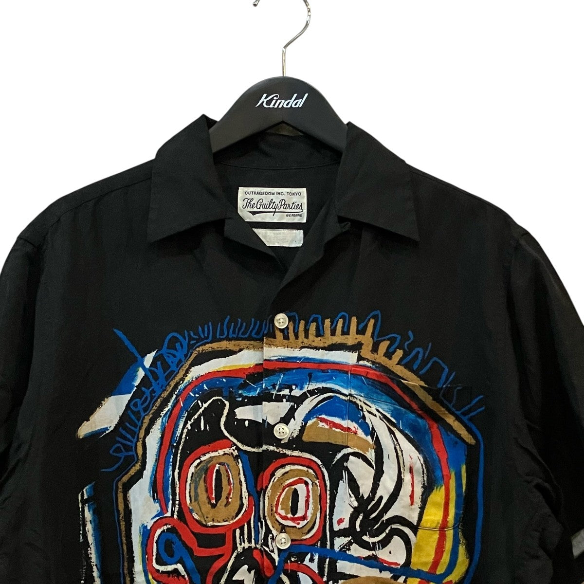 WACKO MARIA×JEAN MICHEL BASQUIAT ハワイアン半袖シャツ 古着・中古-3枚目のアイテム画像