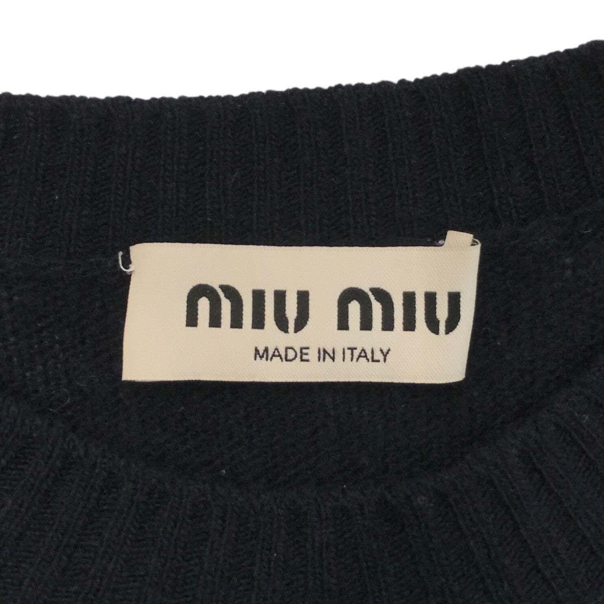 MIU MIU ロゴショート丈ニットMML809 古着・中古-5枚目のアイテム画像