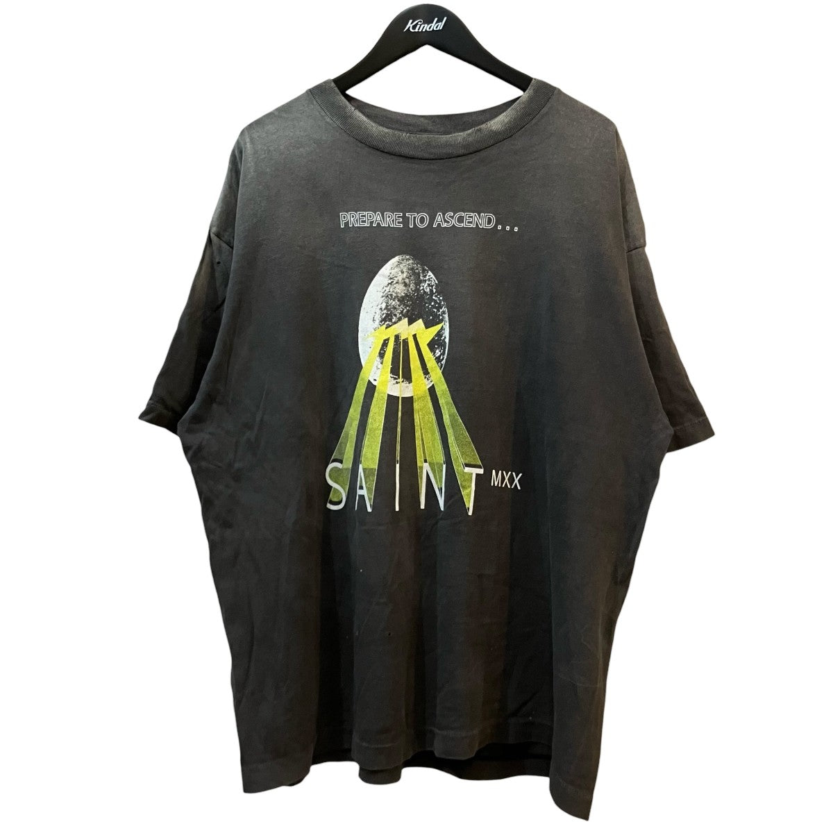 SAINT MICHAEL 25SS「EGG SS TEE」ヴィンテージ加工TシャツSM HR8 0000 007 古着・中古-1枚目のアイテム画像
