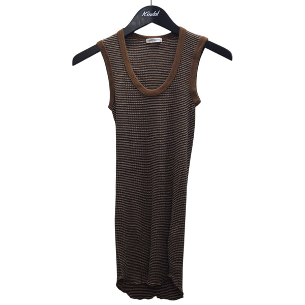 【FUMIKA UCHIDA】トップス　ボーダー FUMIKA UCHIDA(フミカウチダ) Needle Drawing BORDER U-NECK NO-SLEEVE