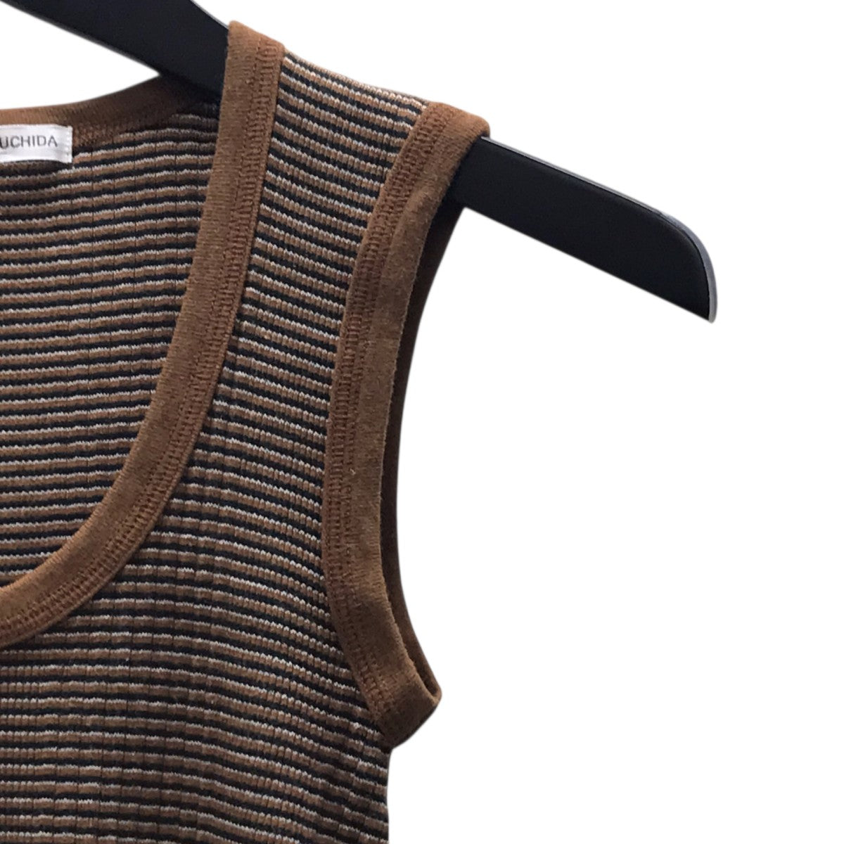 Needle Drawing BORDER U-NECK NO-SLEEVE ボーダータンクトップ