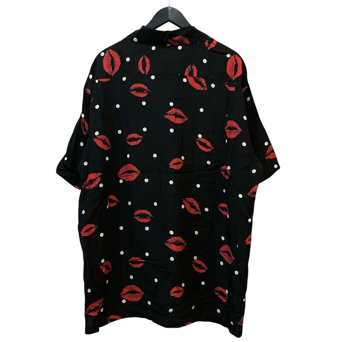 Aloha Blossom 「KISS SHORT SLEEVE BLACK」キスマークアロハシャツAB 0002010101 古着・中古-2枚目のアイテム画像