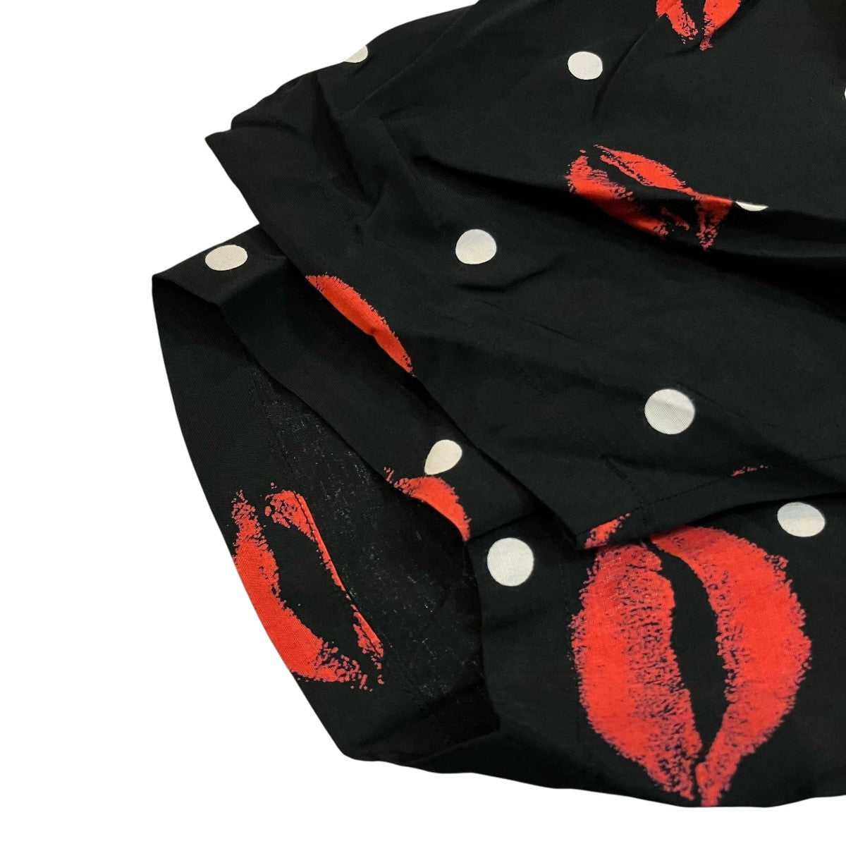 Aloha Blossom 「KISS SHORT SLEEVE BLACK」キスマークアロハシャツAB 0002010101 古着・中古-4枚目のアイテム画像
