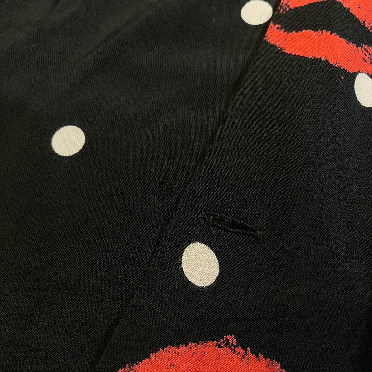 Aloha Blossom 「KISS SHORT SLEEVE BLACK」キスマークアロハシャツAB 0002010101 古着・中古-7枚目のアイテム画像
