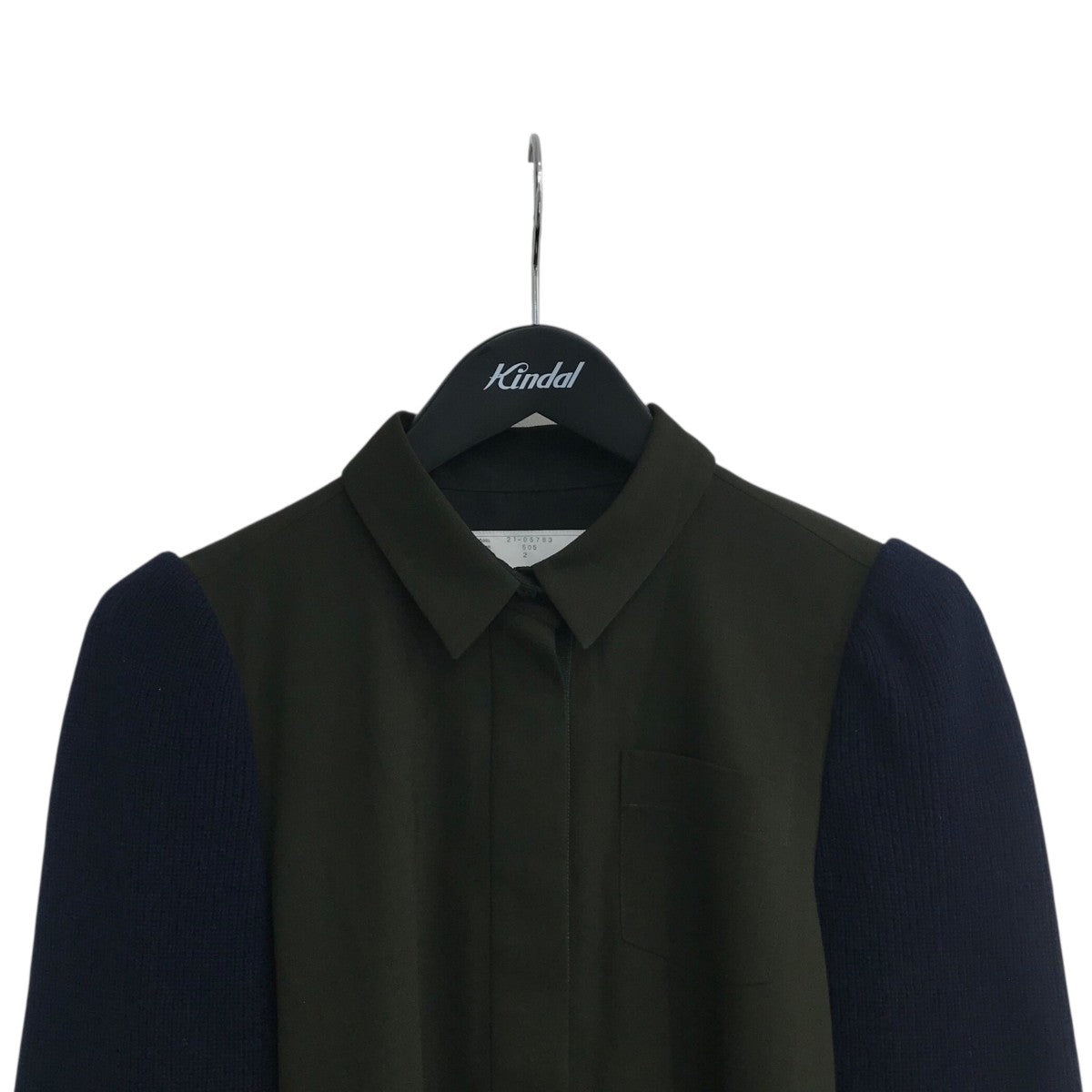 sacai(サカイ) 21AW「Suiting Mix Shirt」ニットドッキングシアー