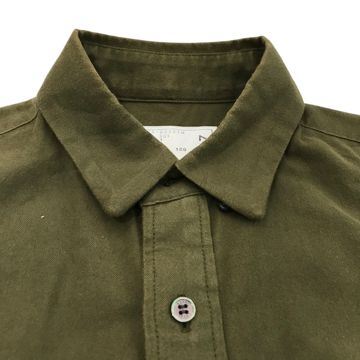 20SS「Nylon Twill Cotton Shirt」ナイロン切り替えシャツ2002357M