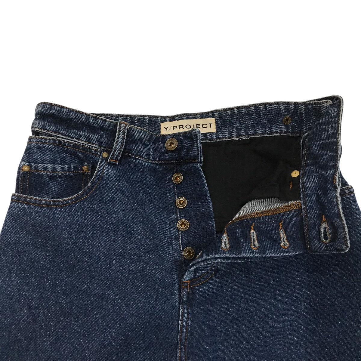 22SS「CLASSIC PEEP SHOW JEAN」ウエストカットアウトデニムパンツ
