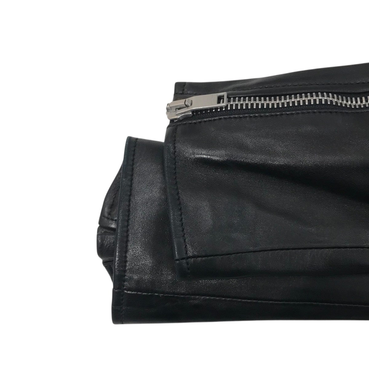Saint Laurent Paris レザーシングルライダースジャケット344477 Y5EJ1 古着・中古-4枚目のアイテム画像