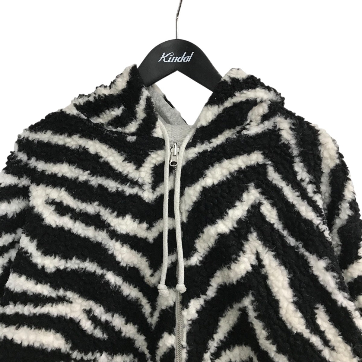 Denim Tears 「Zebra Lined Hoodie」リバーシブルパーカー グレー