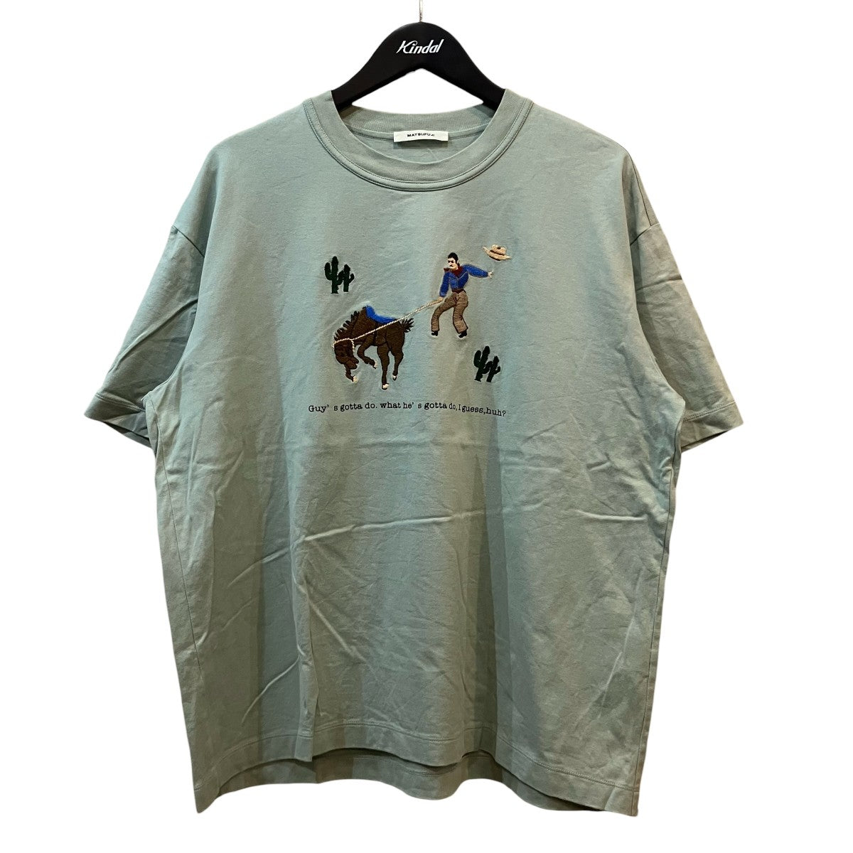 MATSUFUJI 25SS「Embroidery Short Sleeve T-shirt」刺繍TシャツM251 0704 古着・中古-1枚目のアイテム画像
