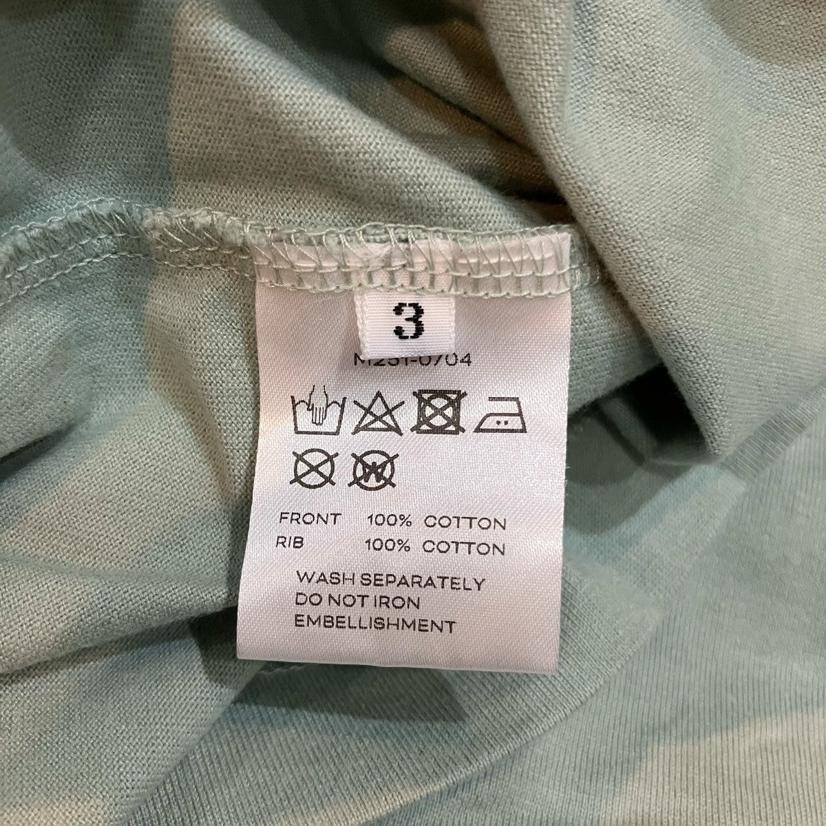 MATSUFUJI 25SS「Embroidery Short Sleeve T-shirt」刺繍TシャツM251 0704 古着・中古-6枚目のアイテム画像
