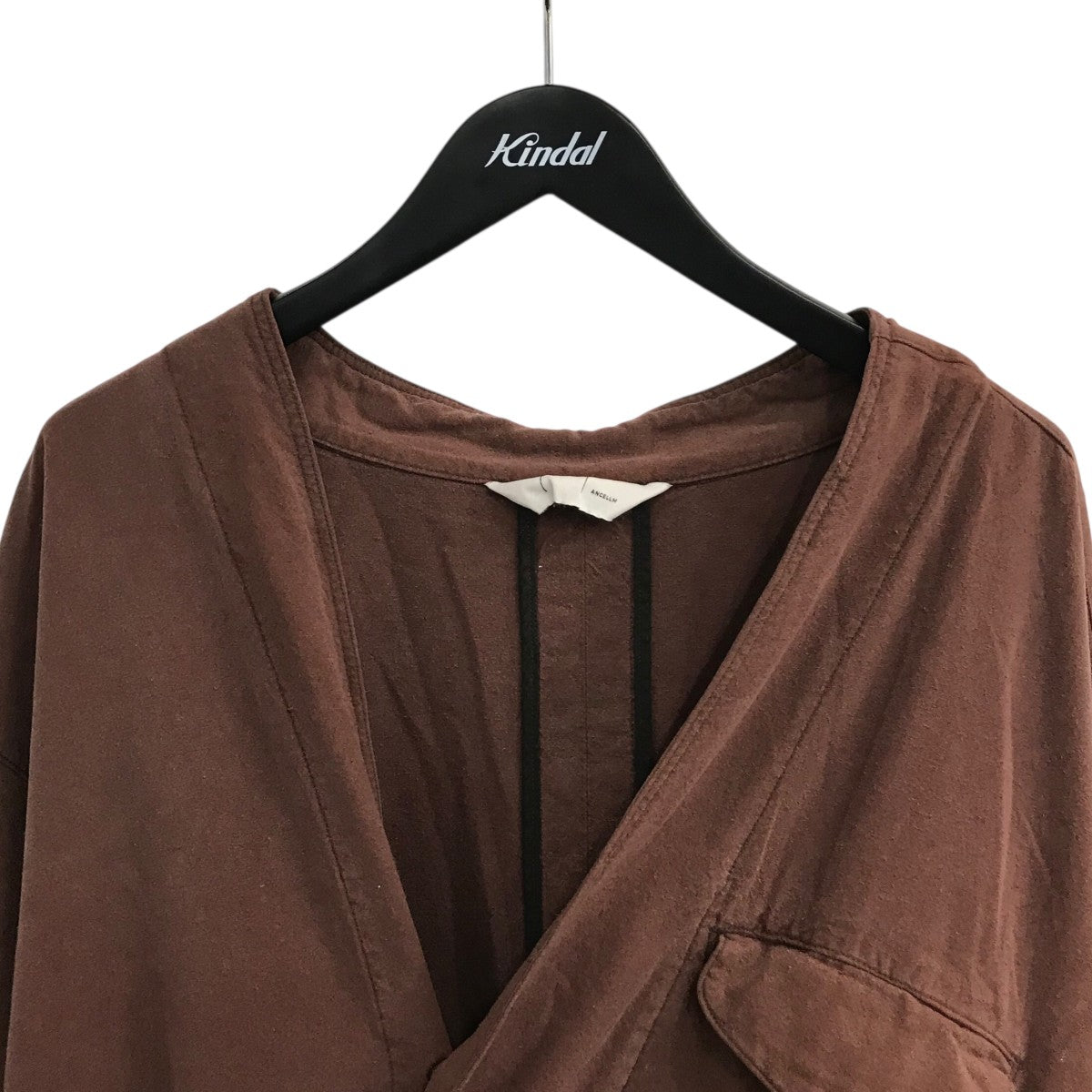 「SILK SUEDE COLLARLESS JACKET」シルクスエードカラーレスジャケットANCSH29
