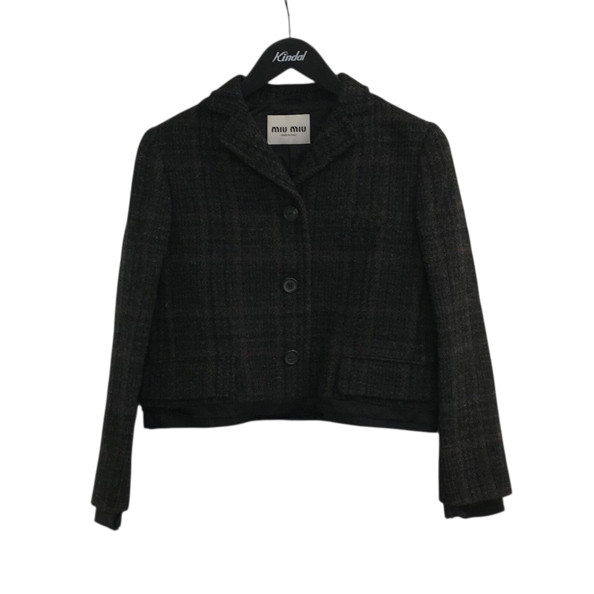 チェック柄ショートテーラードジャケットMH1813