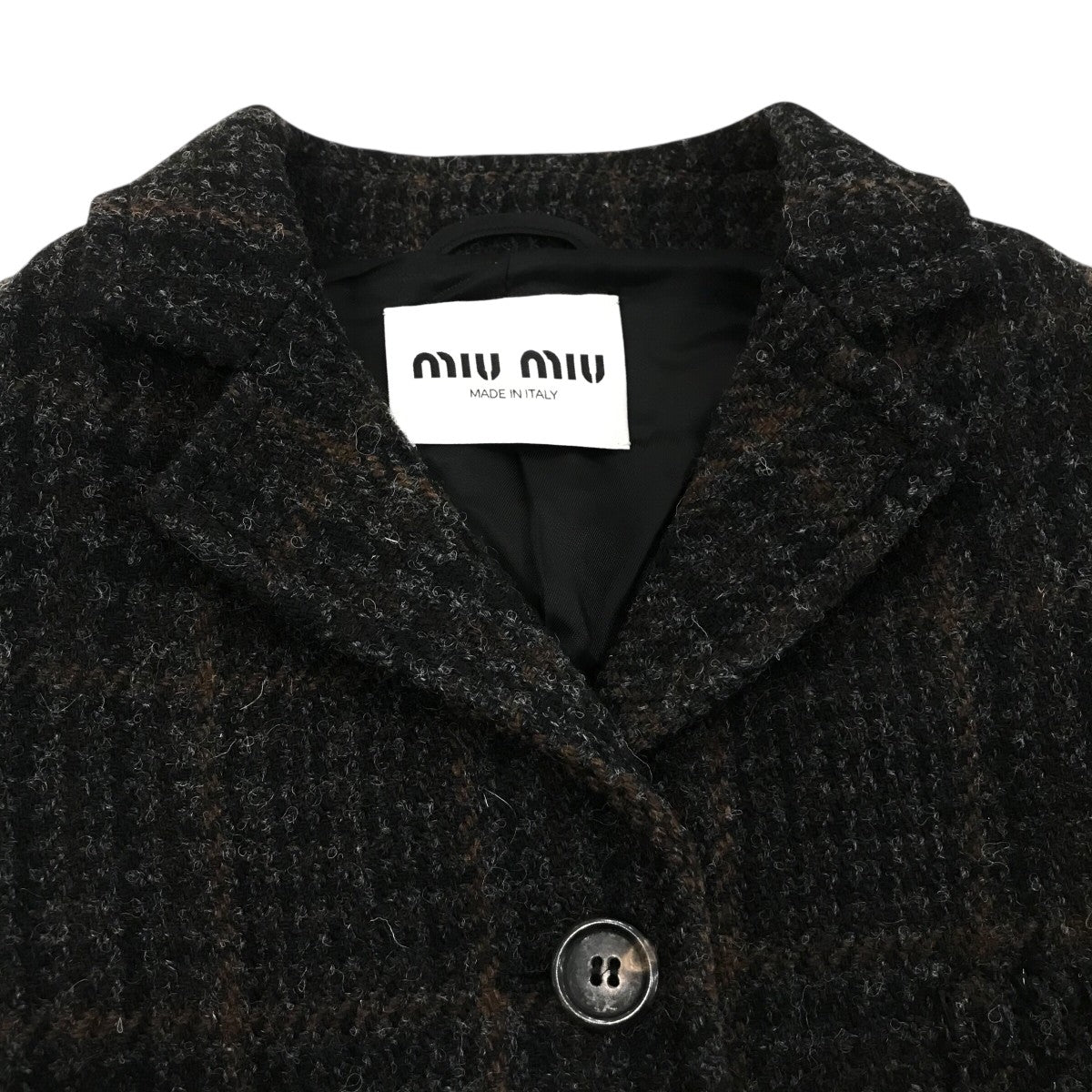 MIU MIU(ミュウミュウ) チェック柄ショートテーラードジャケットMH1813