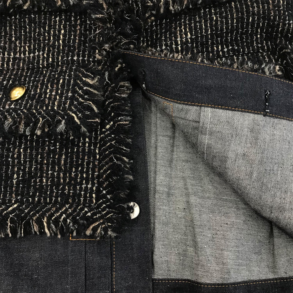 25AW「Tweed Jacket」デニムドッキングツイードジャケット25 08045