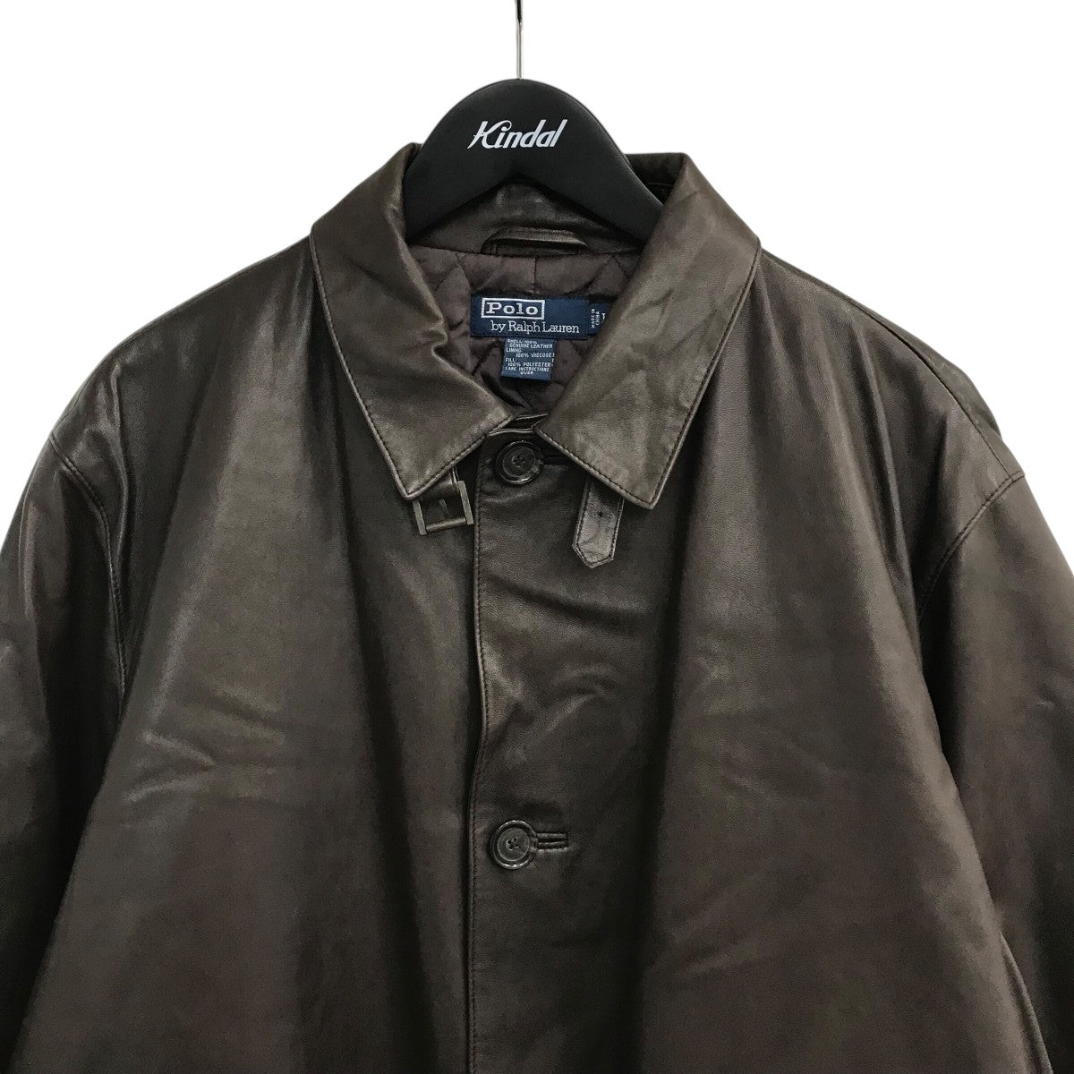 POLO RALPH LAUREN(ポロラルフローレン) 90sレザーカーコート ブラウン