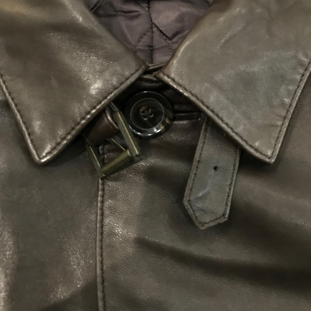 POLO RALPH LAUREN(ポロラルフローレン) 90sレザーカーコート ブラウン