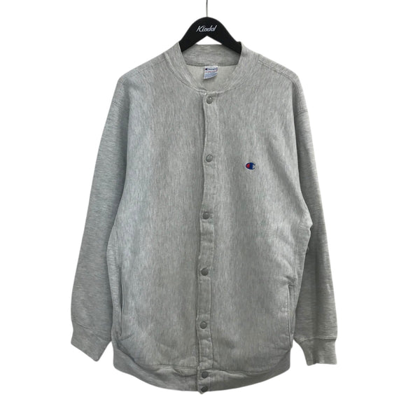 Champion 90s「刺繍タグ」リバースウィーブスナップボタンカーディガン