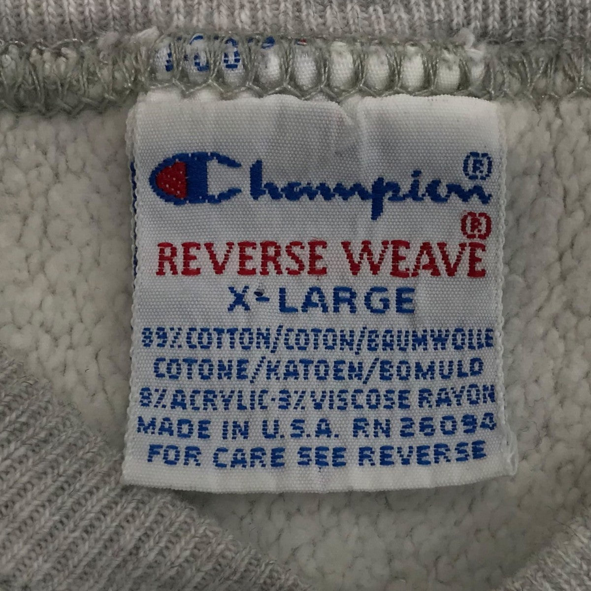 Champion(チャンピオン) 90s「刺繍タグ」リバースウィーブスナップ