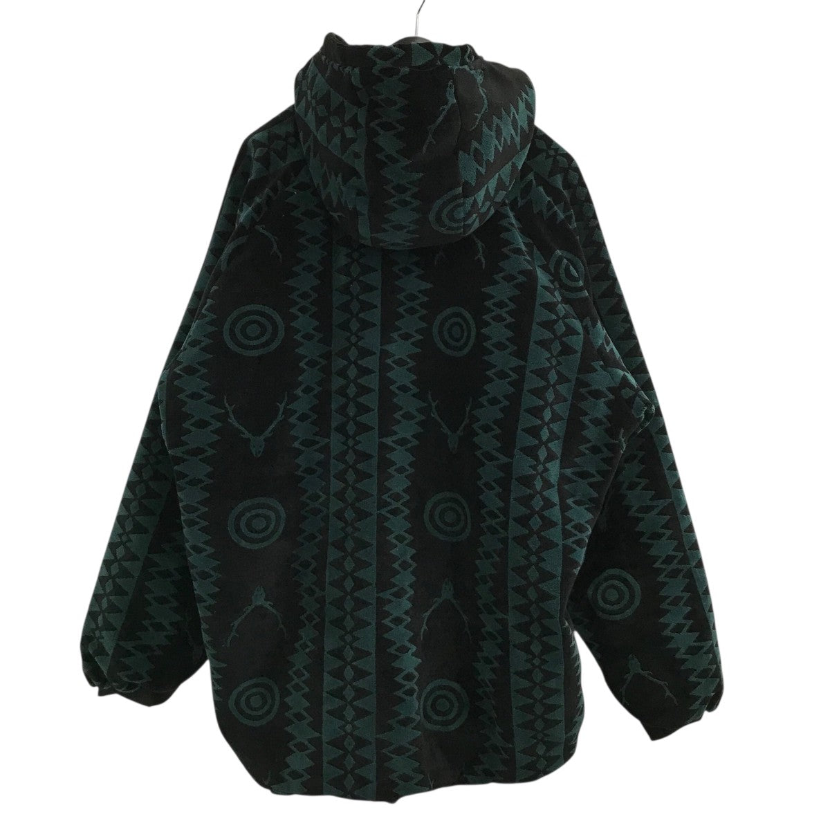 south2 west8 「WEATHER EFFECT JACKET - VELVET JQ． SKULL ＆ TARGET」中綿フーデッドジャケットLQ691 古着・中古-2枚目のアイテム画像