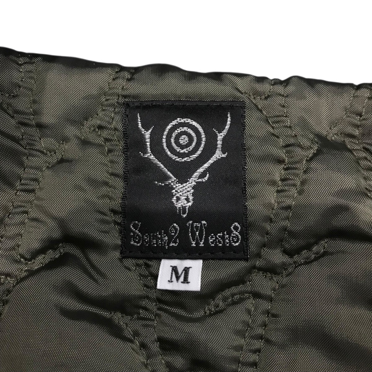 south2 west8 「WEATHER EFFECT JACKET - VELVET JQ． SKULL ＆ TARGET」中綿フーデッドジャケットLQ691 古着・中古-6枚目のアイテム画像