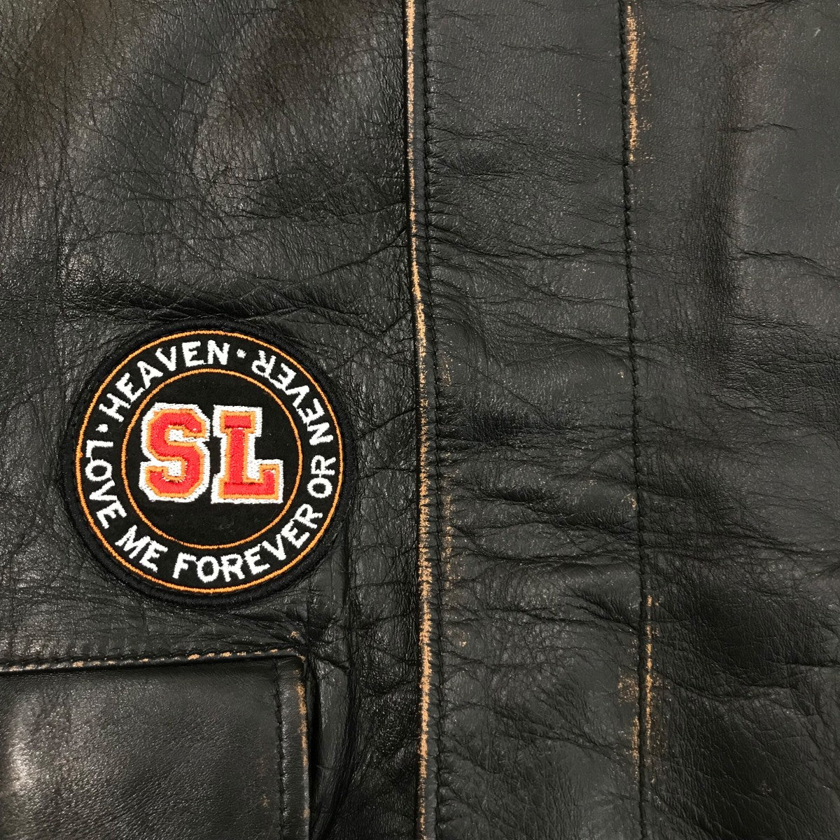 Saint Laurent Paris(サンローランパリ) パッチ付き裏地ムートンレザー